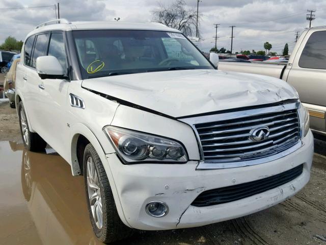 JN8AZ2NE6E9063394 - 2014 INFINITI QX80 WHITE photo 1