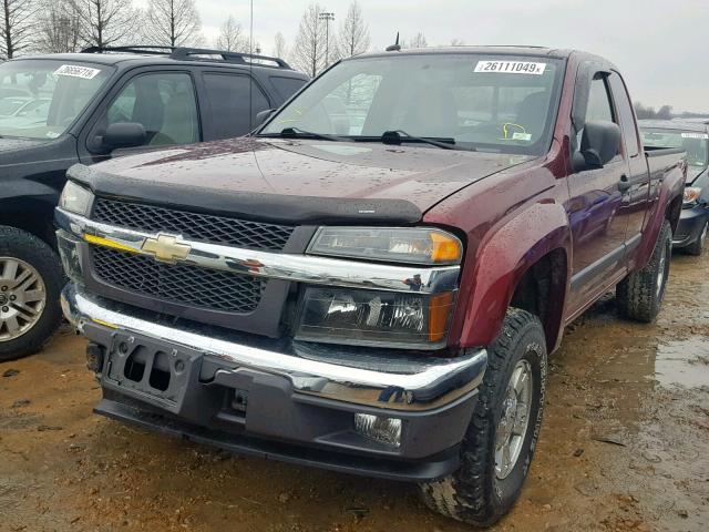 1GCDT49E888192943 - 2008 CHEVROLET COLORADO L MAROON photo 2