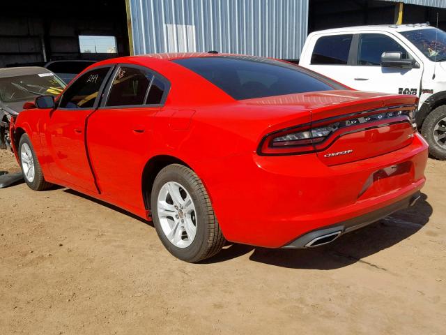 2C3CDXBG6JH239414 - 2018 DODGE CHARGER SX RED photo 3