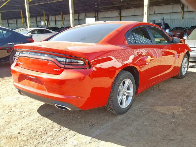 2C3CDXBG6JH239414 - 2018 DODGE CHARGER SX RED photo 4