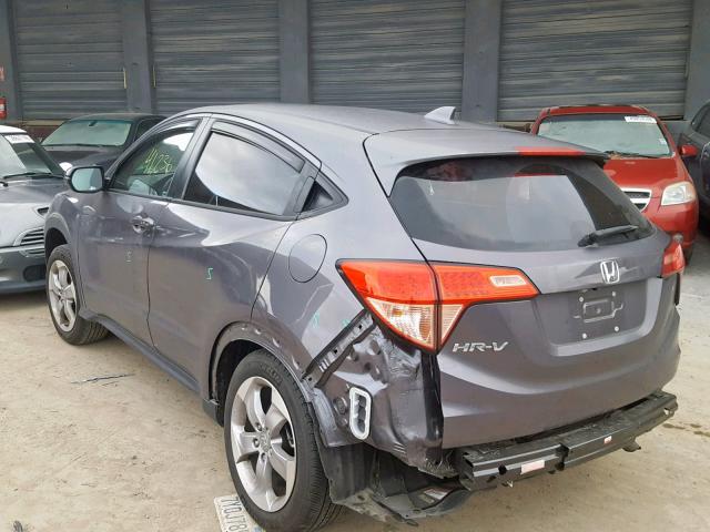 3CZRU5H53HG705918 - 2017 HONDA HR-V EX GRAY photo 3