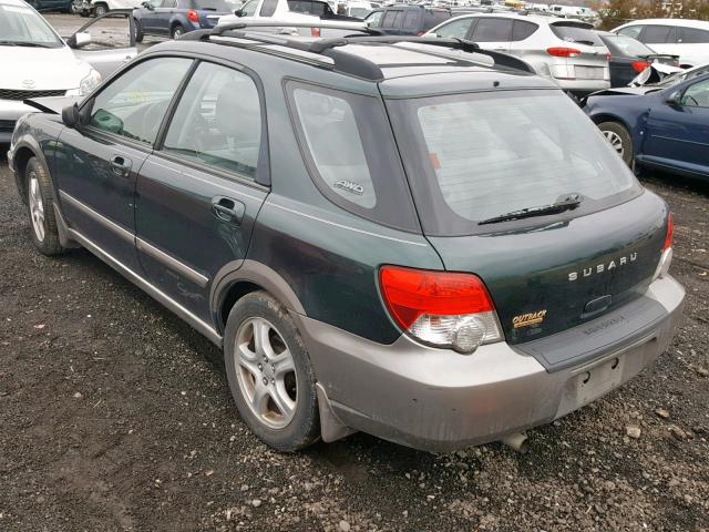 JF1GG68514H817360 - 2004 SUBARU IMPREZA OU GREEN photo 3