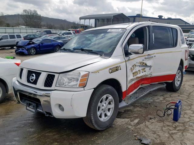 5N1AA08B74N702327 - 2004 NISSAN ARMADA SE WHITE photo 2