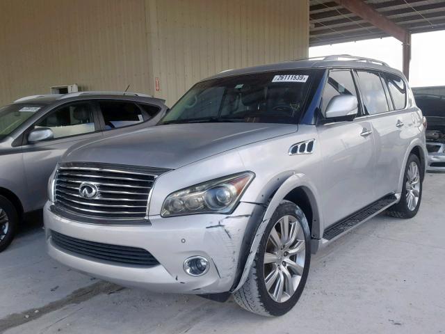 JN8AZ2NF1B9503073 - 2011 INFINITI QX56 SILVER photo 2