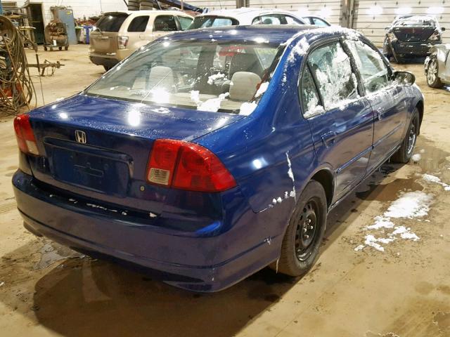 2HGES16445H581071 - 2005 HONDA CIVIC DX BLUE photo 4