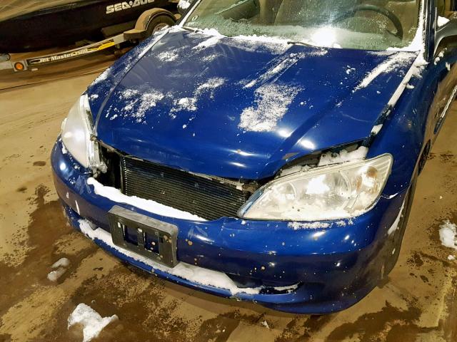 2HGES16445H581071 - 2005 HONDA CIVIC DX BLUE photo 9