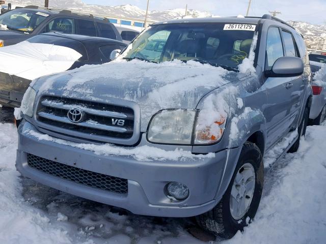 5TDBT48A42S084232 - 2002 TOYOTA SEQUOIA LI SILVER photo 2