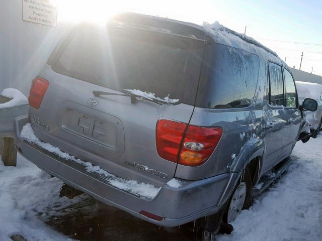 5TDBT48A42S084232 - 2002 TOYOTA SEQUOIA LI SILVER photo 4