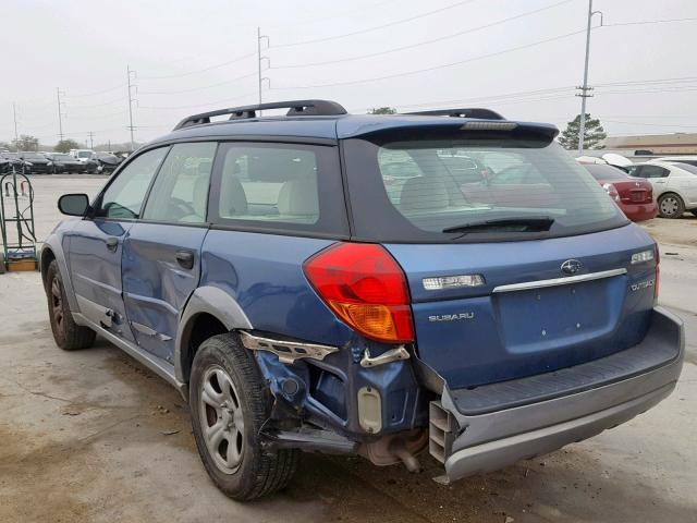 4S4BP61C677334532 - 2007 SUBARU LEGACY OUT BLUE photo 3