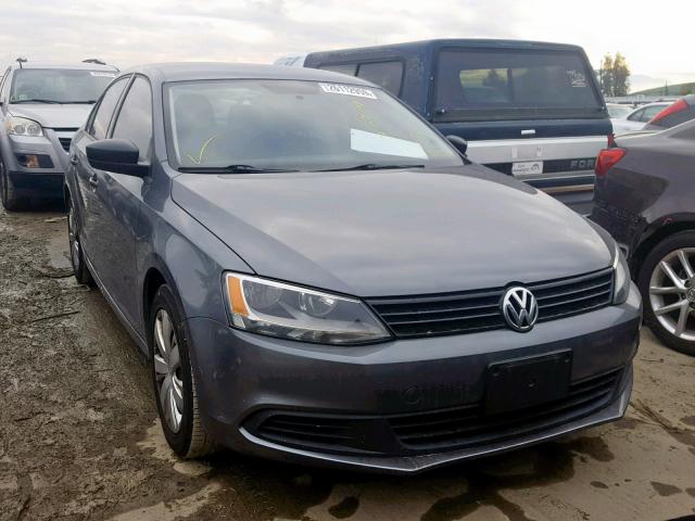 3VW2K7AJ7CM383968 - 2012 VOLKSWAGEN JETTA BASE GRAY photo 1