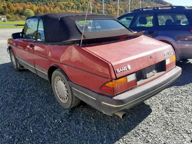 YS3AT75L6K7020392 - 1989 SAAB 900 RED photo 4