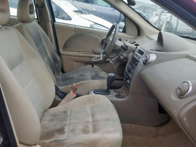 1G8AJ55F57Z101224 - 2007 SATURN ION LEVEL MAROON photo 5
