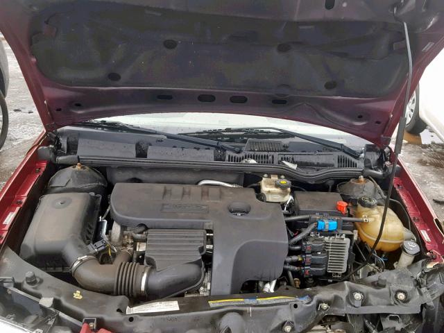 1G8AJ55F57Z101224 - 2007 SATURN ION LEVEL MAROON photo 7
