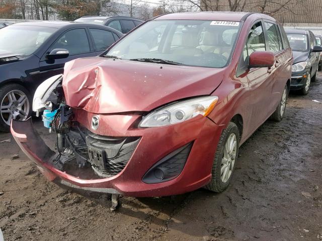 JM1CW2BL7C0107663 - 2012 MAZDA 5 RED photo 2