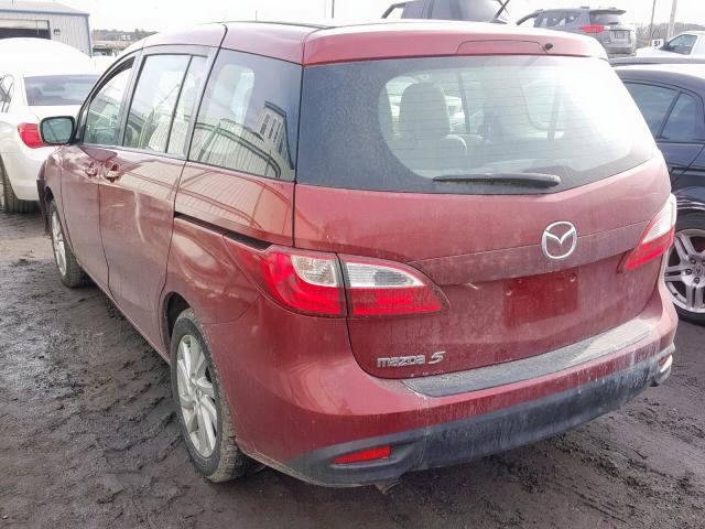 JM1CW2BL7C0107663 - 2012 MAZDA 5 RED photo 3