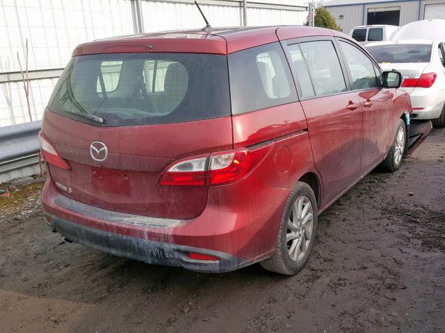 JM1CW2BL7C0107663 - 2012 MAZDA 5 RED photo 4