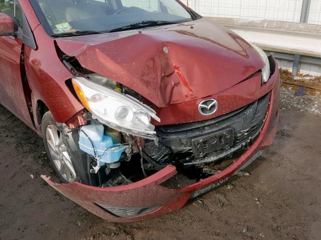 JM1CW2BL7C0107663 - 2012 MAZDA 5 RED photo 9