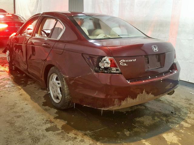 1HGCP26428A122932 - 2008 HONDA ACCORD LXP BURGUNDY photo 3