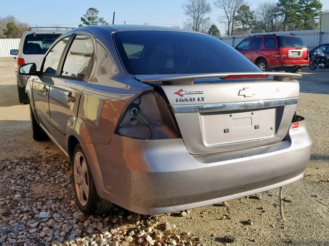 KL1TG5DE5AB049185 - 2010 CHEVROLET AVEO LT GRAY photo 3