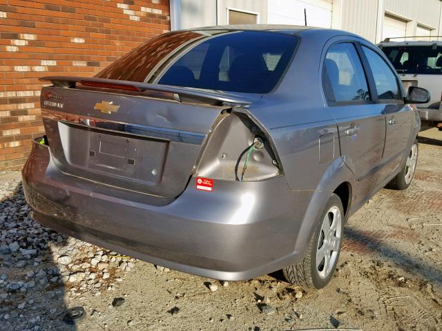 KL1TG5DE5AB049185 - 2010 CHEVROLET AVEO LT GRAY photo 4