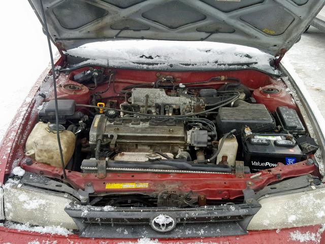 2T1AE09BXSC092236 - 1995 TOYOTA COROLLA LE RED photo 7