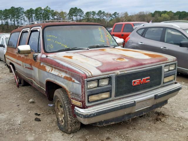 1GKER16K4LF534473 - 1990 GMC SUBURBAN R MAROON photo 1