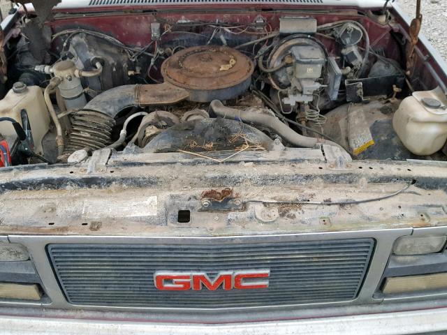 1GKER16K4LF534473 - 1990 GMC SUBURBAN R MAROON photo 7