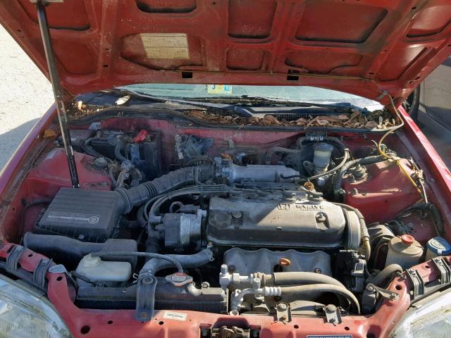 1HGEG8646SL045442 - 1995 HONDA CIVIC DX RED photo 7