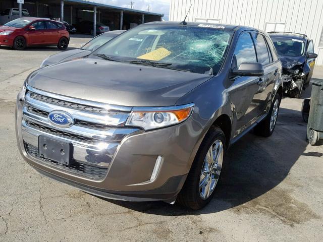 2FMDK3JC9DBC30433 - 2013 FORD EDGE SEL BROWN photo 2