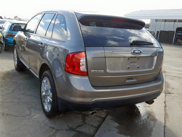 2FMDK3JC9DBC30433 - 2013 FORD EDGE SEL BROWN photo 3