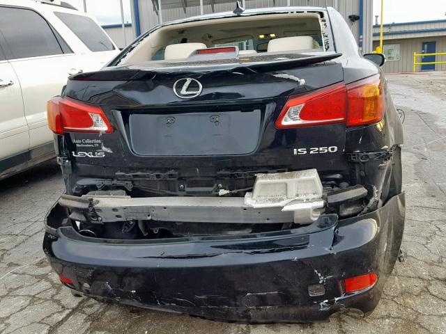 JTHBF5C24A5110943 - 2010 LEXUS IS 250 BLACK photo 9