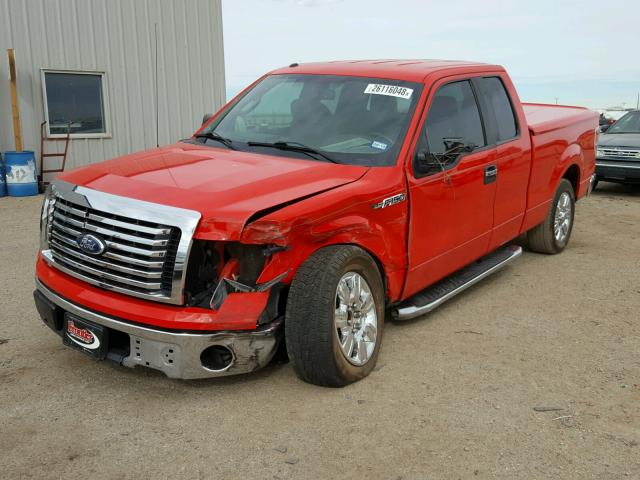 1FTEX1CM6BFC90136 - 2011 FORD F150 SUPER RED photo 2