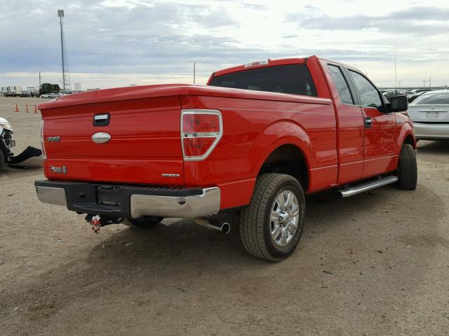 1FTEX1CM6BFC90136 - 2011 FORD F150 SUPER RED photo 4