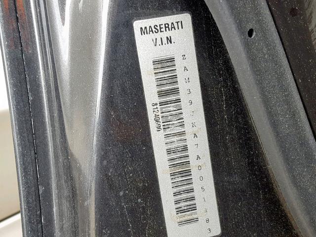 ZAM39JKA7A0051183 - 2010 MASERATI QUATTROPOR BLACK photo 10