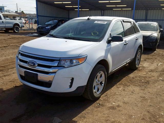 2FMDK4GCXEBA06280 - 2014 FORD EDGE SE WHITE photo 2