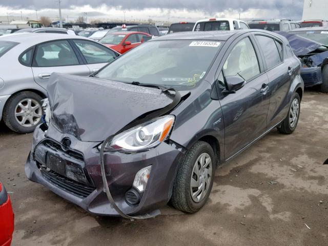 JTDKDTB34F1106489 - 2015 TOYOTA PRIUS C GRAY photo 2