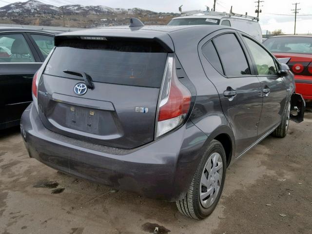 JTDKDTB34F1106489 - 2015 TOYOTA PRIUS C GRAY photo 4