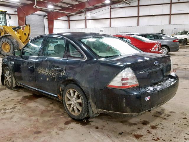 1FAHP24W29G104671 - 2009 FORD TAURUS SEL BLACK photo 3