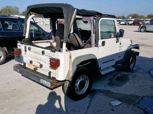 1J4FY19S1WP747355 - 1998 JEEP WRANGLER / WHITE photo 4