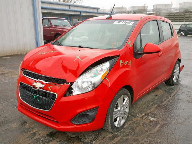 KL8CB6S97DC510557 - 2013 CHEVROLET SPARK LS RED photo 2