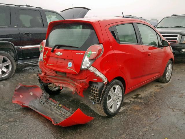 KL8CB6S97DC510557 - 2013 CHEVROLET SPARK LS RED photo 4