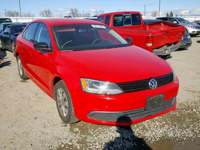 3VW2K7AJ1CM423607 - 2012 VOLKSWAGEN JETTA BASE RED photo 1