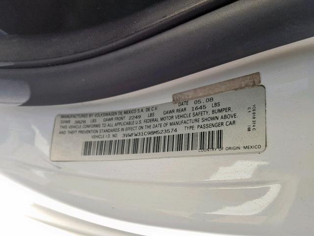 3VWFW31C98M523574 - 2008 VOLKSWAGEN NEW BEETLE Ağ foto 10