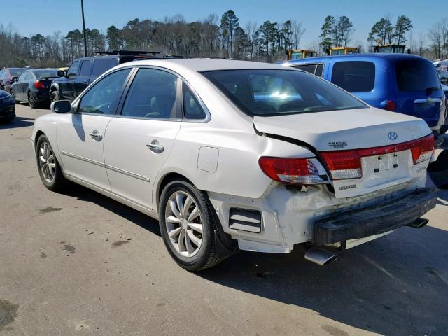 KMHFC46F46A126199 - 2006 HYUNDAI AZERA SE WHITE photo 3