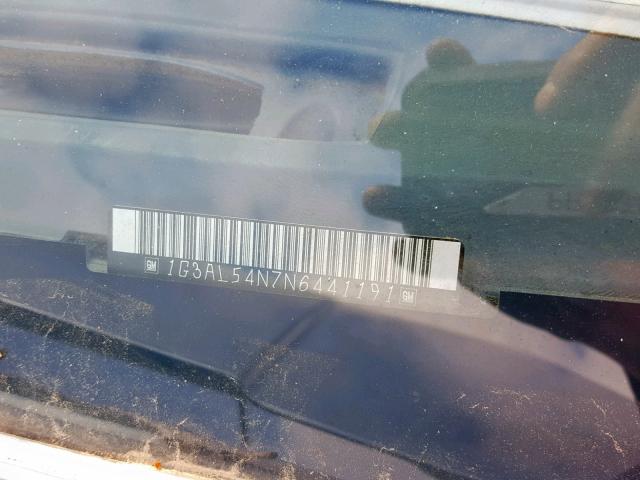 1G3AL54N7N6441191 - 1992 OLDSMOBILE CUTLASS CI BLUE photo 10