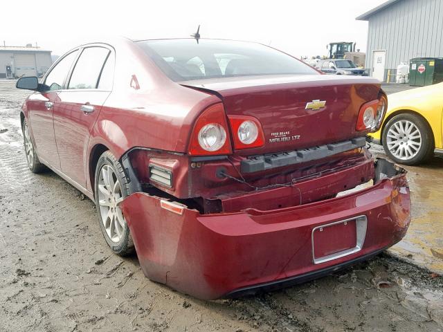 1G1ZE5E10BF286268 - 2011 CHEVROLET MALIBU LTZ RED photo 3