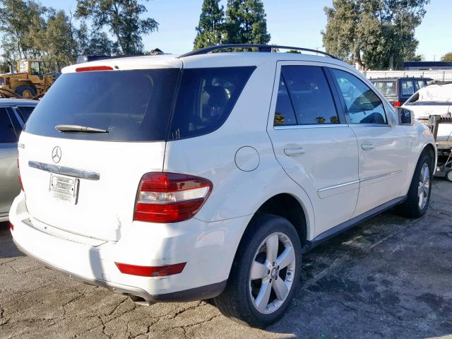 4JGBB5GB6BA667039 - 2011 MERCEDES-BENZ ML 350 WHITE photo 4