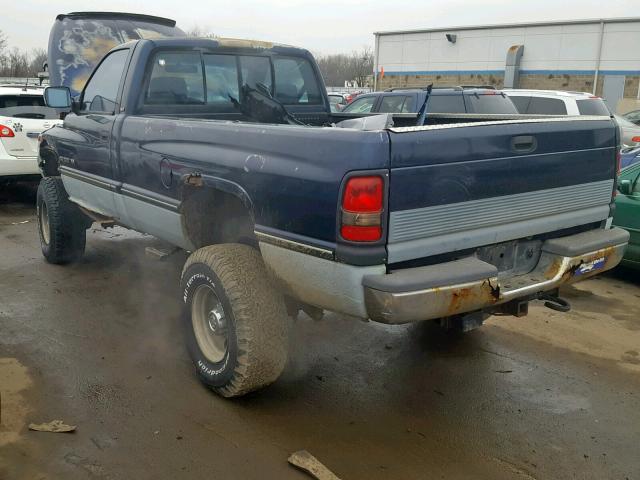 1B7KF26Z9SS223279 - 1995 DODGE RAM 2500 BLUE photo 3