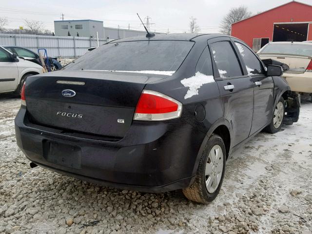 1FAHP34N78W191064 - 2008 FORD FOCUS S/SE BLACK photo 4