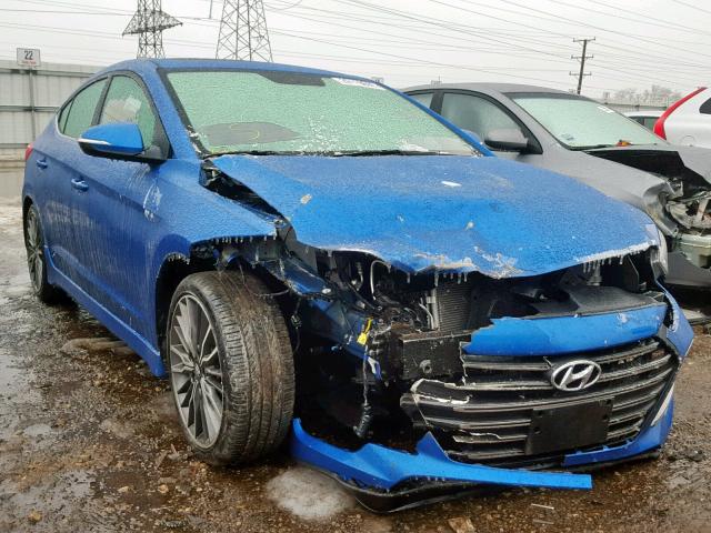 KMHD04LB7JU542871 - 2018 HYUNDAI ELANTRA SP BLUE photo 1